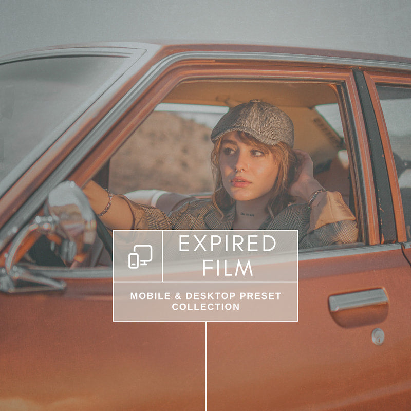 the Expired Film Look Preset Collection delivers soft tones, faded hues, and vintage imperfections.