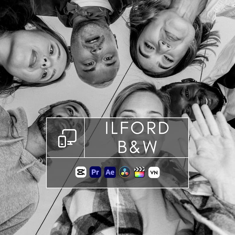 Ilford B&W Look Video LUTs
Classic Black & White Film Style with Timeless Contrast.