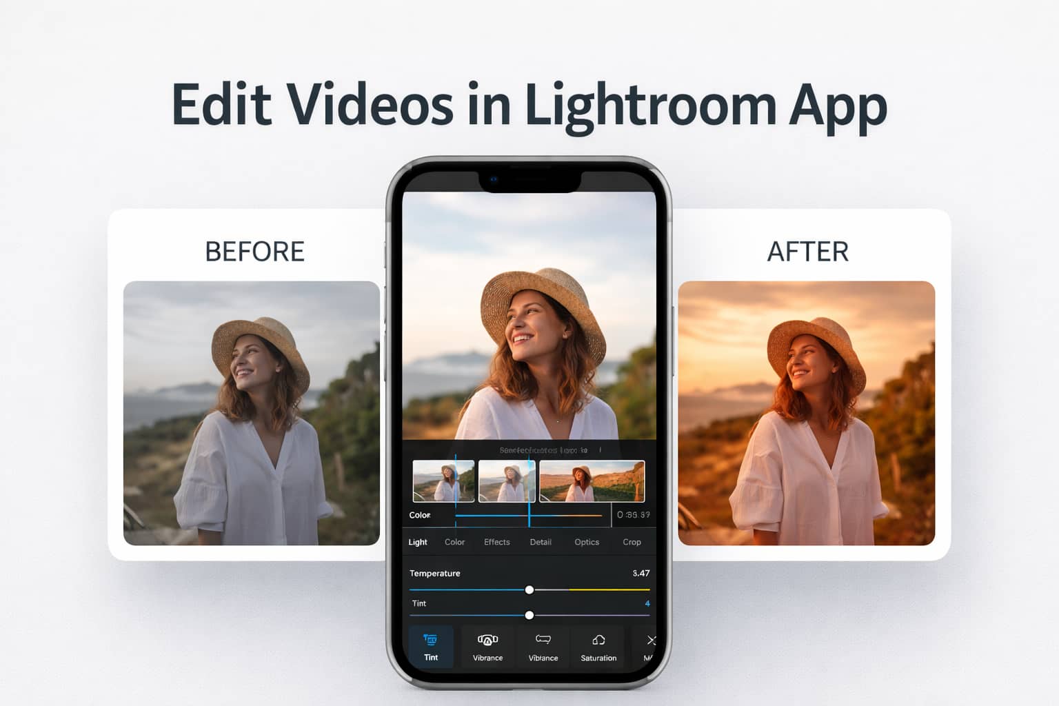 how to edit videos in lightroom mobile app before and after using presets