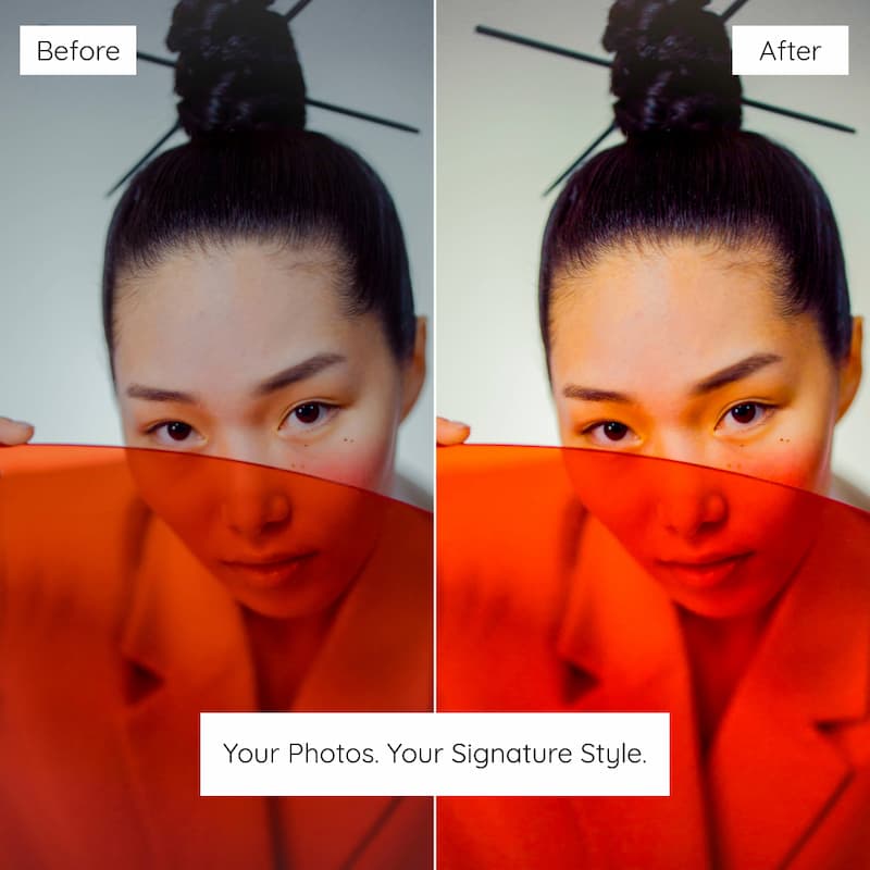 Before and after comparison of a photo edited with Agfa Vista Look Preset Collection.