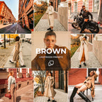 Styled with Brown Lightroom Presets – hover preview showing overlay tone.