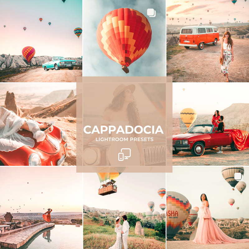 Transform your images with the Cappadocia Preset Collection — a bold, cinematic set that enhances orange-teal contrasts, softens tones, and delivers a dreamy, editorial-style finish.