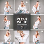 Elevate your content with the Clean White Preset Collection, designed to create bright, crisp edits with soft shadows and pure tones.