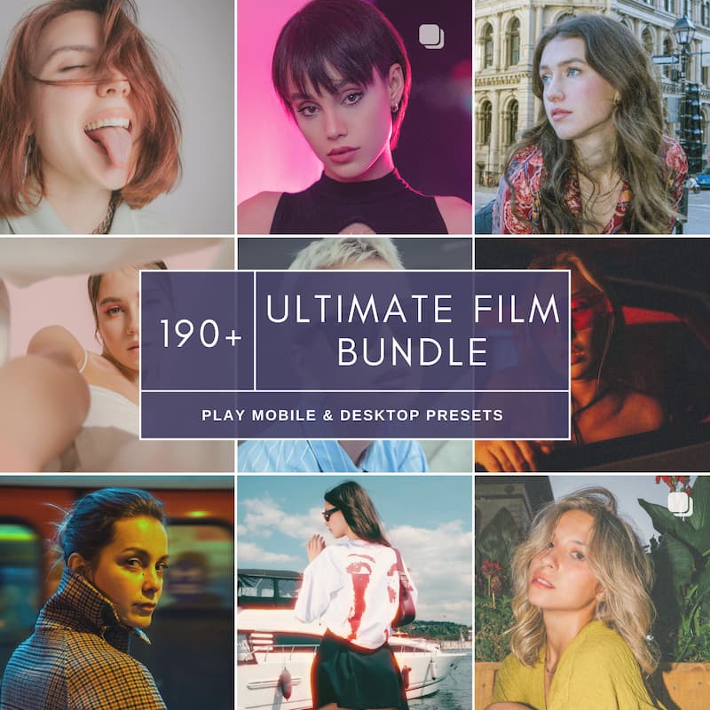 Ultimate Film Lightroom Preset Bundle — perfect for everyday edits, professional work, and mobile photography alike. These presets are inspired by real 35mm film stocks, vintage aesthetics, and analog tones, giving you effortless retro vibes in one click.