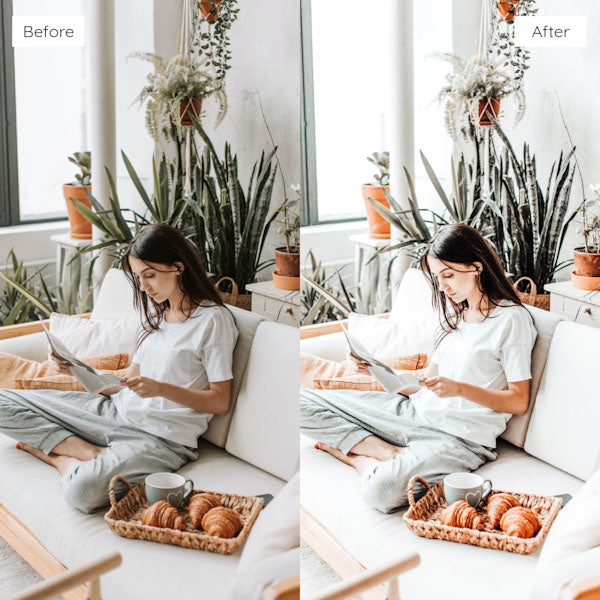 Before and after using Lightroom Presets to add vibrant and dynamic tones to an image.