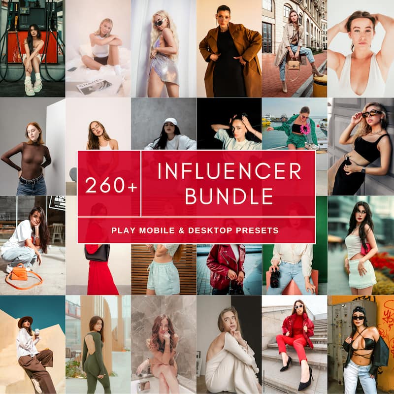 Influencer Bundle Perfect for creators, influencers, photographers, and anyone wanting stunning, professional edits fast — with zero hassle.
