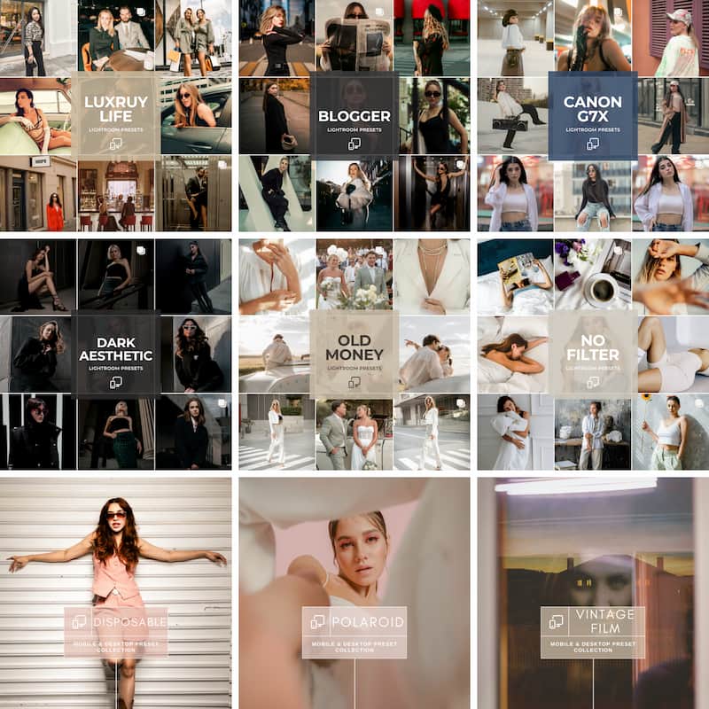Influencer Presets Bundle – Lightroom presets pack for creators, bloggers, and influencers to achieve professional edits