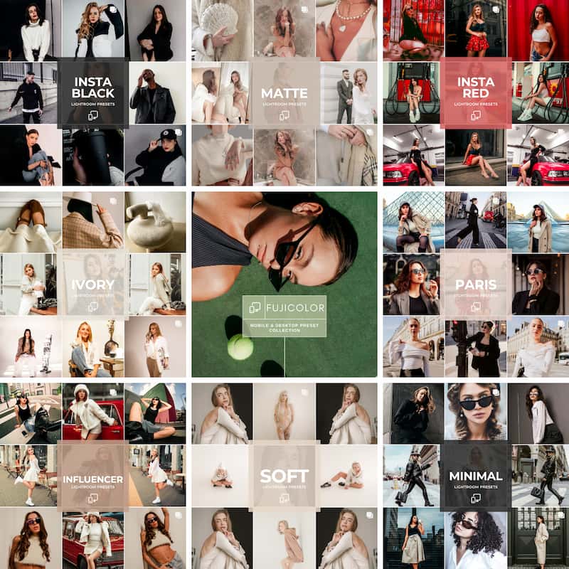 All-in-one Lightroom preset bundle for influencers and lifestyle content creators – edit photos with consistent aesthetic