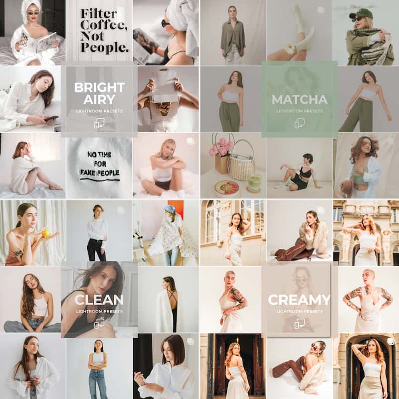 Influencer Presets Bundle – easy photo editing filters for creators to get polished, high-quality images