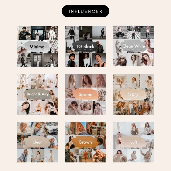 INFLUENCER BUNDLE 16 PACKS (125 PRESETS)