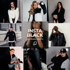Styled with Insta Black Lightroom Presets – hover preview showing overlay tone.