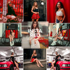 Styled with Insta Red Lightroom Presets – hover preview showing overlay tone.