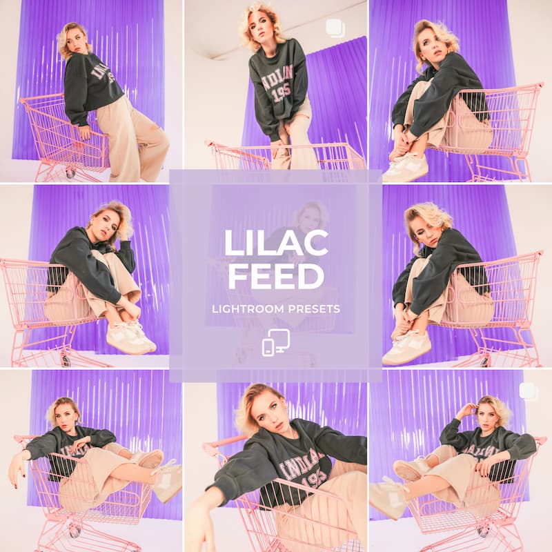 Bring a gentle, romantic spring vibe to your feed with the Lilac Feed Preset Collection. These presets add soft pink and purple floral tones, giving your outdoor photos a dreamy, pastel look.
