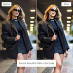 Before and after comparison of a person Edited with Minimal Lightroom Preset