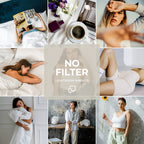 No Filter Presets are designed to enhance your photos without over-editing. These subtle presets correct lighting, boost natural detail, and preserve true-to-life skin tones — giving your photos a clean, honest finish.