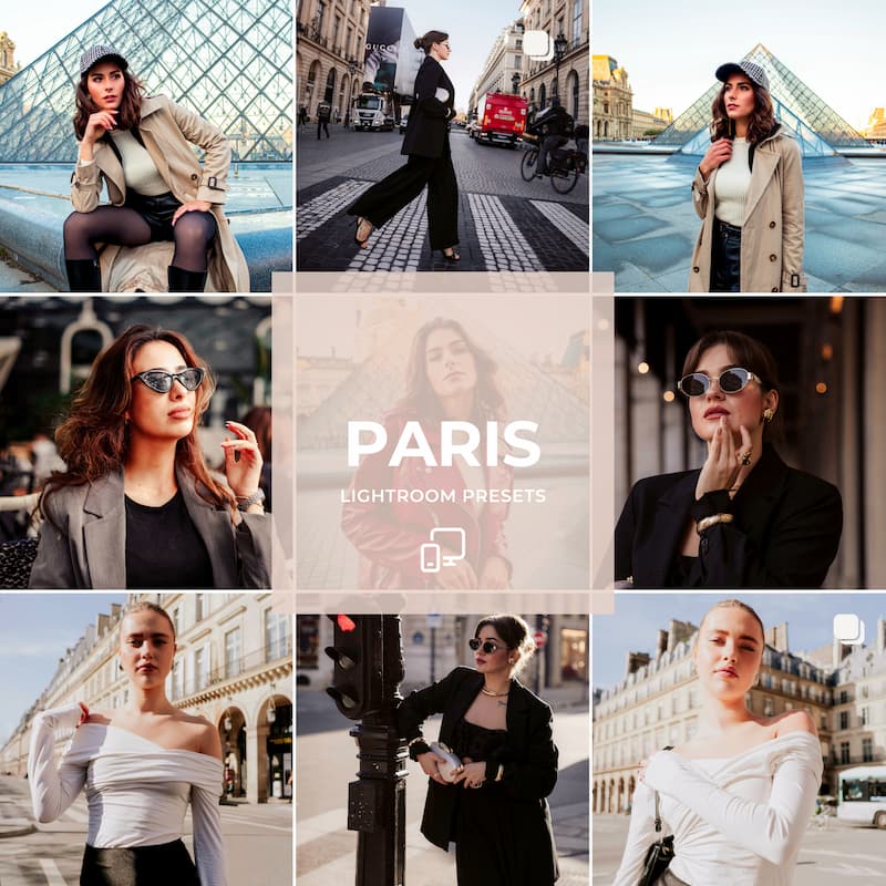 Step into the world of soft elegance with the Paris Preset Collection — inspired by Parisian charm and crafted to add a signature rose gold glow to your photos. 