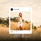 Woman in a white dress standing in a field edited with golden Boho Lightroom Preset