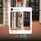 Woman in a trench coat standing in front of a building edited with Caramel Lightroom Presets