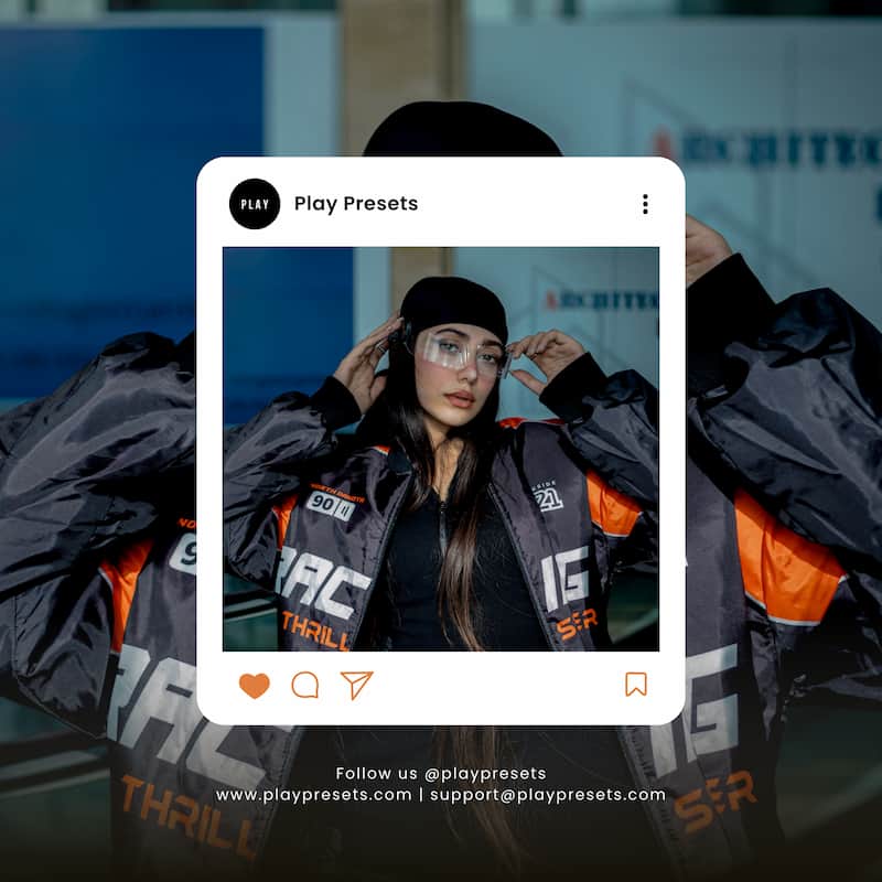 Person wearing a branded jacket Edited with Play Presets