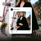 Woman in a black coat on a city street Enhanced with Minimal Lightroom PlayPresets