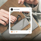 Person holding a Gucci handbag with a close-up of the brand Gucci edited with Matte Lightroom Preset