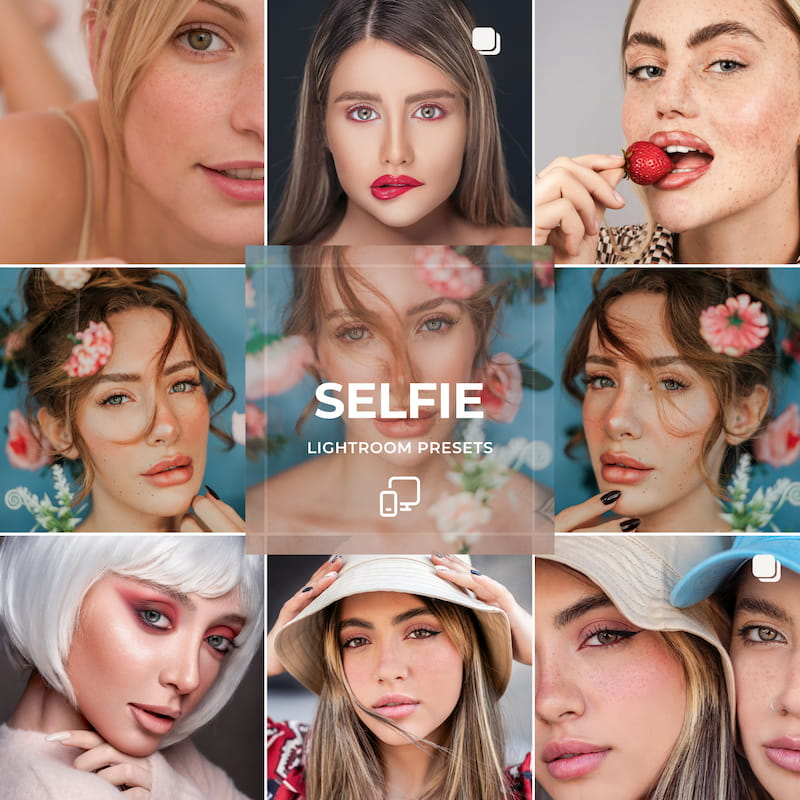 Selfie Preset Collection Flattering Glow & Bright Skin Tones for Effortless Selfies
