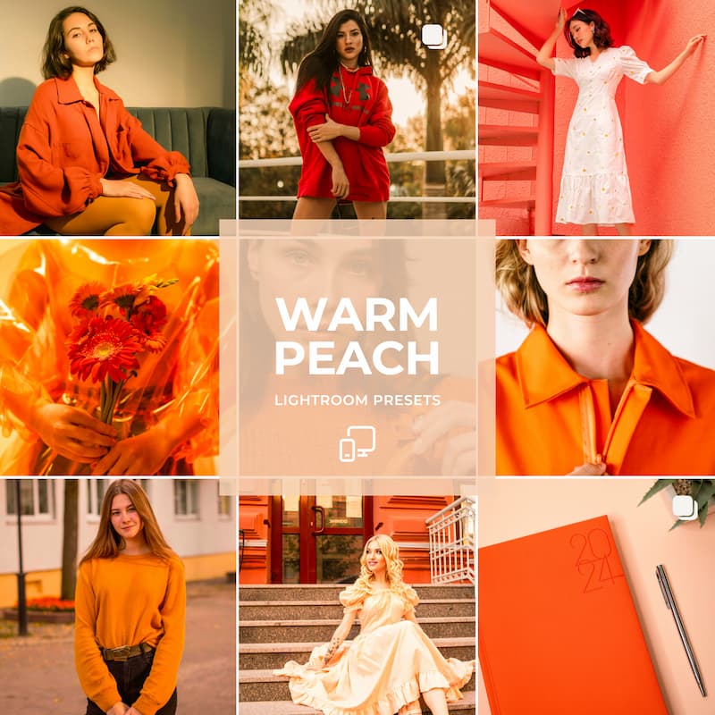 Bring a cozy warmth to your photos with the Warm Peach Preset Collection. These presets are designed to enhance your images with subtle peach hues, luminous highlights, and flattering tones that look incredible on skin.