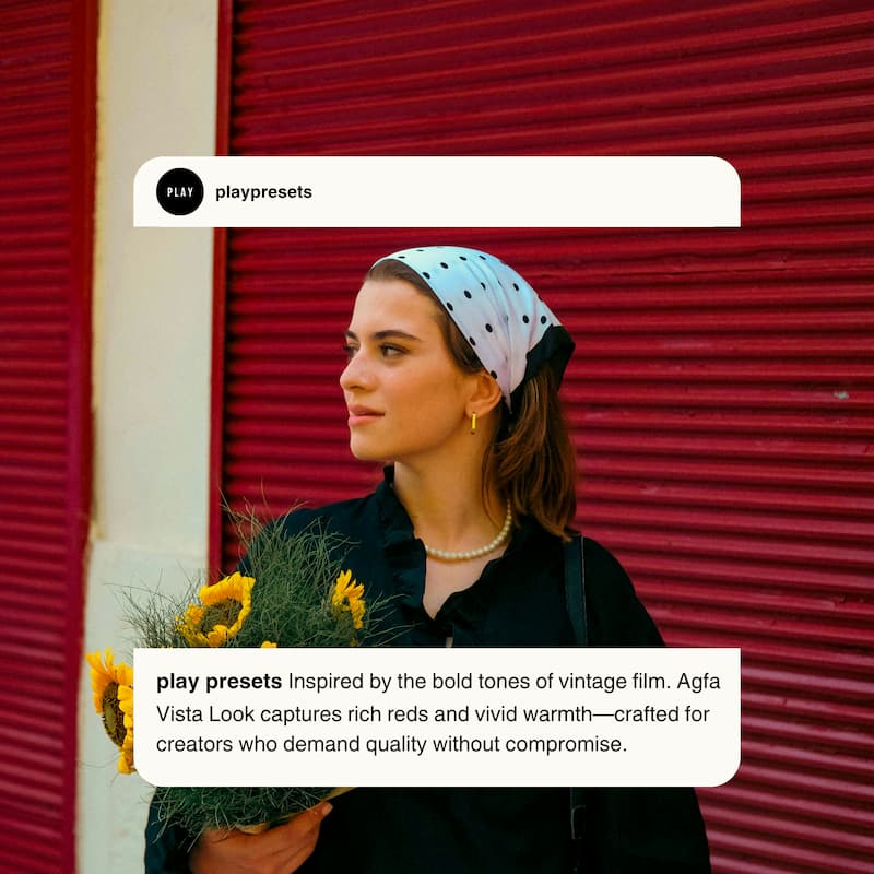 Lifestyle photo edited with Agfa Vista Lightroom Presets showing vivid colors and retro film-inspired look