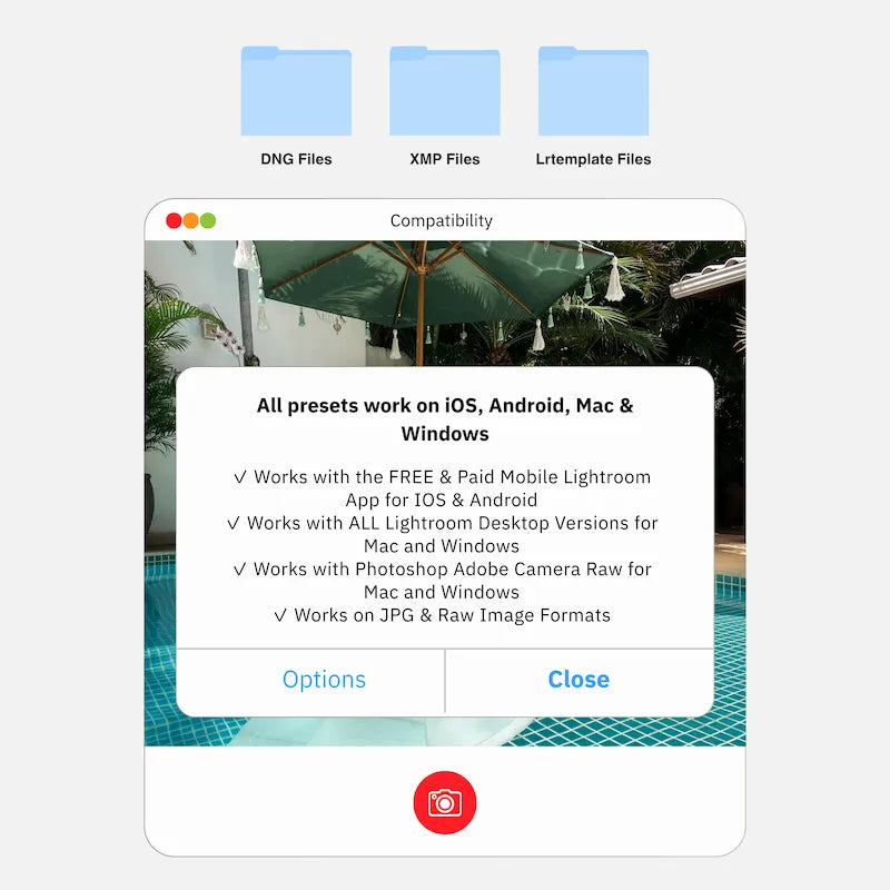 Bali Lightroom presets compatibility on mobile and desktop devices including iOS Android Mac and Windows
