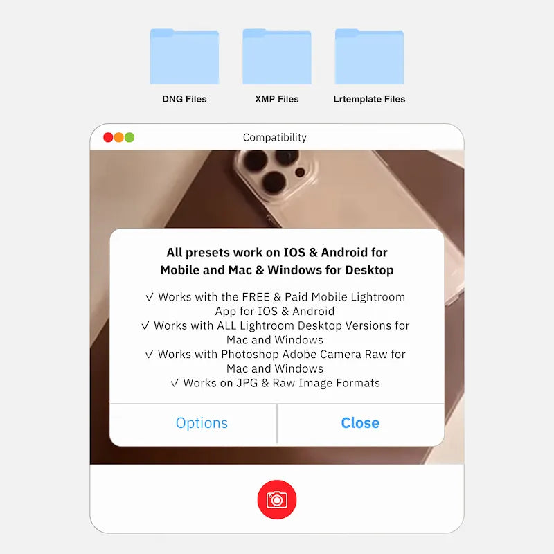 Brown Lightroom presets compatibility on mobile and desktop devices including iOS Android Mac and Windows