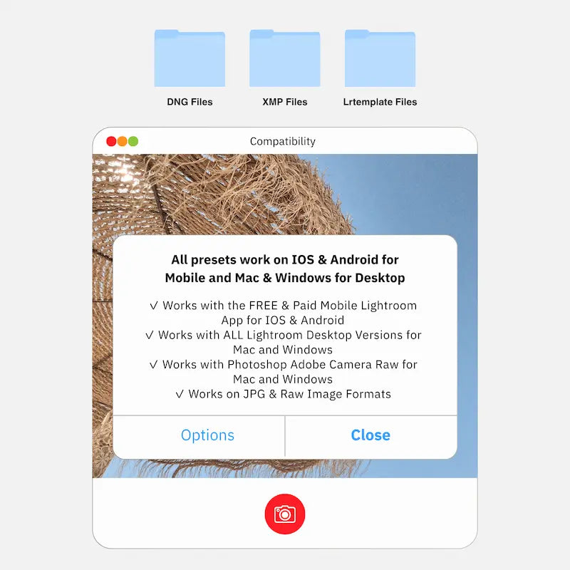 Sunshine Lightroom presets compatibility on mobile and desktop devices including iOS Android Mac and Windows